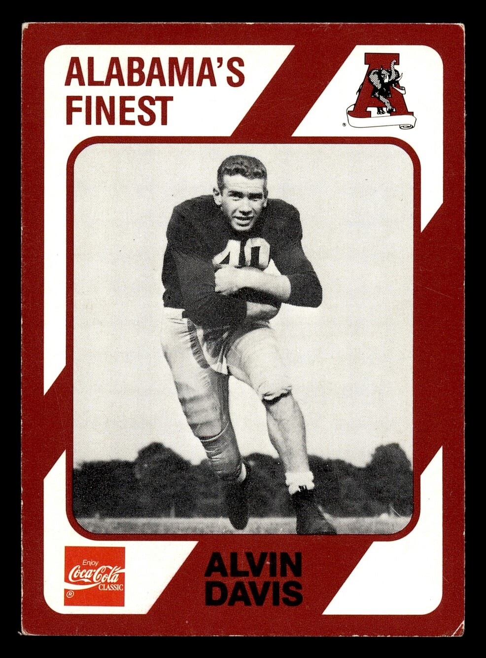 1989 Collegiate Collection Alabama Crimson Tide Alvin Davis #415 Football Card